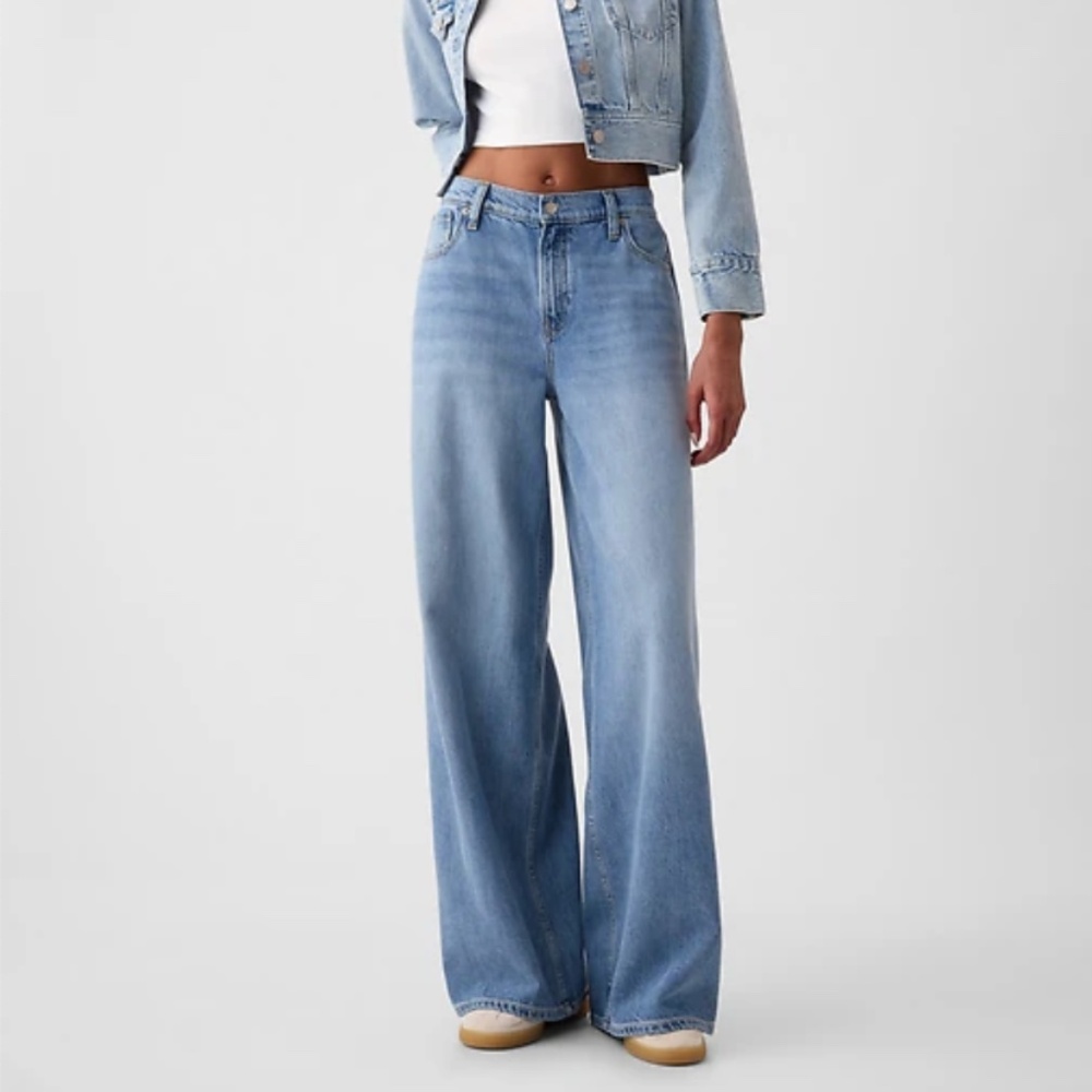 Gap Mid Rise UltraSoft Baggy Jeans